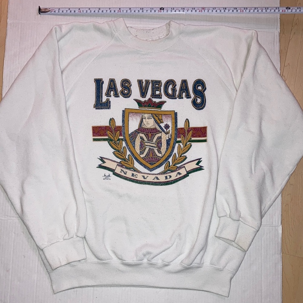 Vintage Las Vegas size XL sweater made in USA  Fortrel Polyester/cotton blend